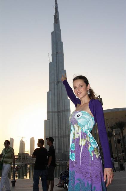 Semifinalistka Kristna Rabtejnkov u nejvy budovy na svt Burj Dubai 