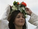 Staroslovensk svatba o letnm slunovratu - archeoskanzen Modr na Zlnsku (21. ervna 2009)