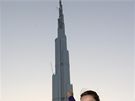 Semifinalistka Kristýna Rabtejnková u nejvyí budovy na svt Burj Dubai 