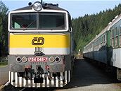 vlak, eleznice, d, eské dráhy, lokomotiva, 754, rychlík, elezná ruda