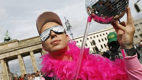 Demonstrace homosexuálu v Berlín.