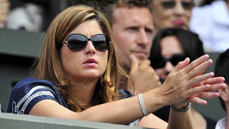 Miroslava Vavrinecová v hlediti bhem Wimbledonu