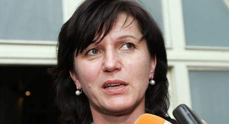 Bývalá poslankyn Strany zelených Olga Zubová po zasedání pedsednictva SSD (3.7.2009)