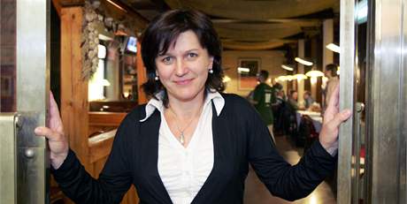 Olga Zubová ped volbami do Evropského parlamentu (6. ervna 2009)