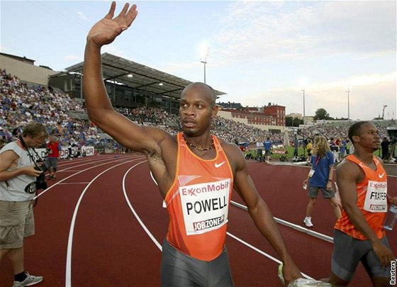 Asafa Powell na Zlaté lize v Oslu 2009.