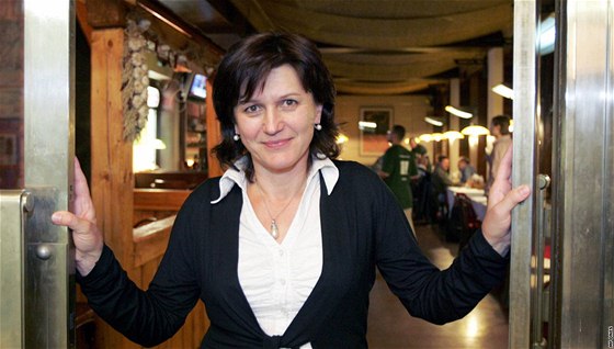 Olga Zubová ped volbami do Evropského parlamentu (6. ervna 2009)