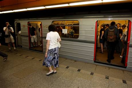 Poslední jízda sovětského metra v Praze 2. 7. 2009