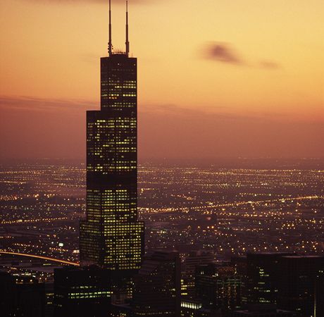 Sears Tower v Chicagu je nejvym mrakodrapem v USA