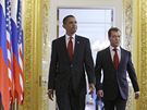Obama a Medvedv jednali v Kremlu o spolupráci v jaderné oblasti.