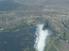 Dech beroucí letecký pohled na Victoria Falls na ece Zambezi