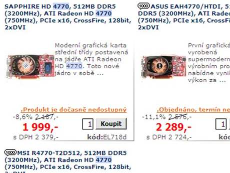 (ne)dostupnost Radeonu HD 4770