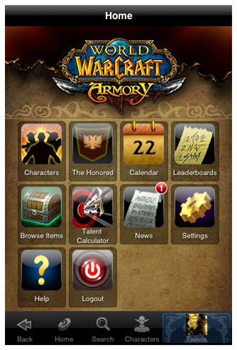 World of WarCraft Mobile Armory