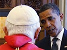 Manelé Obamovi pi návtv papee (10.7.2009)