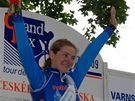 Aleksandra Burenková z Ruska, vítzka cyklistického závodu Tour de Feminin