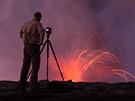 Patrick Koster na Havaji fotí sopku Kilauea