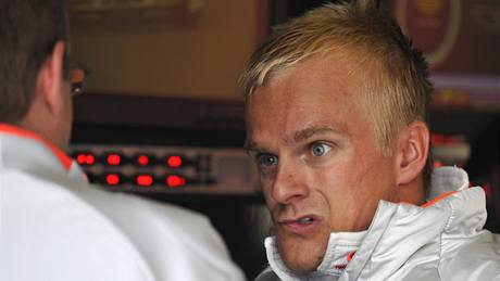 Heikki Kovalainen po tréninku na VC Nmecka