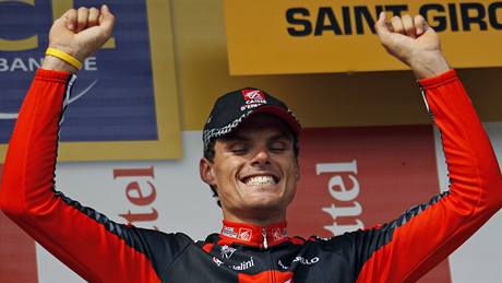 Luis-Léon Sánchez se raduje z triumfu v osmé etapě Tour de France