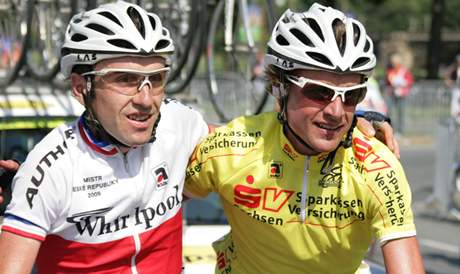 Patrik Sinkewitz (vpravo) a Martin Mare na Sachsen-Tour 2009