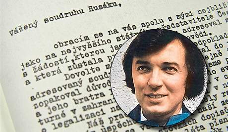 Dopis Karla Gotta tehdejímu prezidentu SSR Gustávu Husákovi.