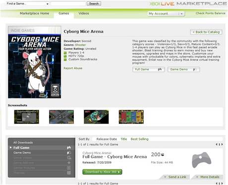 Xbox Indie Marketplace