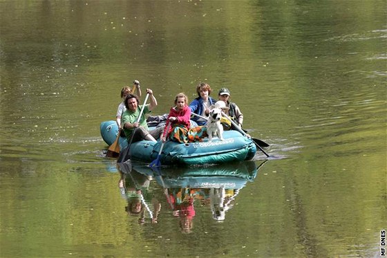 Vodáci na řece Orlici. Ilustrační foto