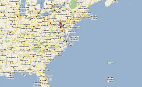 Mapa - Maryland