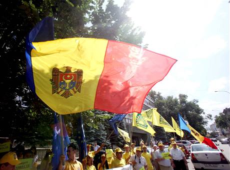 Demonstrace pznivc aliance Nae Moldavsko (27. ervence 2009) 