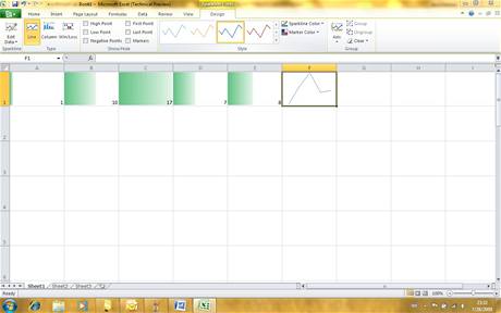 Office 2010 - Excel sparkline