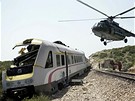 Vykolejený vlak poblí chorvatského Splitu (24.7.2009)