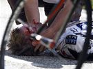 Jens Voigt po pádu na Tour de France