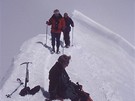 Výstup na Mont Blanc (4 810 m). Sestup po vrcholovém hebenu