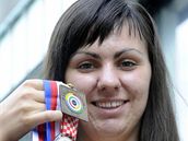 Stelkyn Lenka Marukov-Hykov s medailemi za rok 2009.