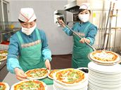 Prvn italsk restaurace v severokorejsk metropoli Pchjongjangu