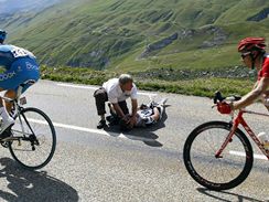 Jens Voigt po pdu na Tour de France