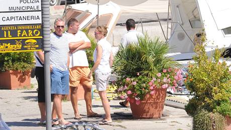 Mirek Topolánek na dovolené v Itálii.