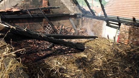 Ohe spálil stechu vinného sklepa v ejkovicích na Hodonínsku