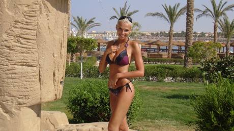 Hana Malíková na dovolené v Egypt