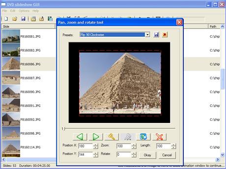 DVD slideshow GUI