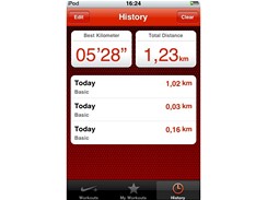 iPod Touch a Nike+ - souhrnn vsledky pro vechny uskutenn bhy