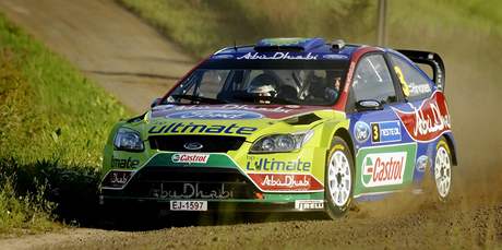 Mikko Hirvonen vyhrál Finskou rallye ped ampionem Sebastienem Loebem.