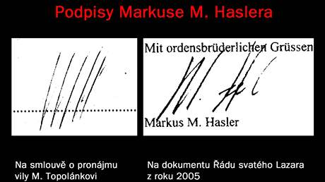 Podpisy Markuse M. Haslera