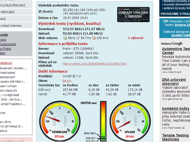 Satelitní pipojení k internetu Astra2Connect