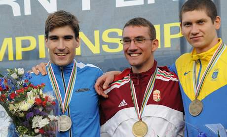 Stbrn David Svoboda, zlat Adam Marosi a bronzov Dmitrij Kirpuljanskij na MS 2009