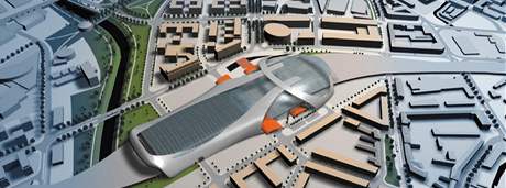 Jeden z návrh podoby nového elezniního nádraí v Brn. Jak bude vypadat, to zatím nikdo neví