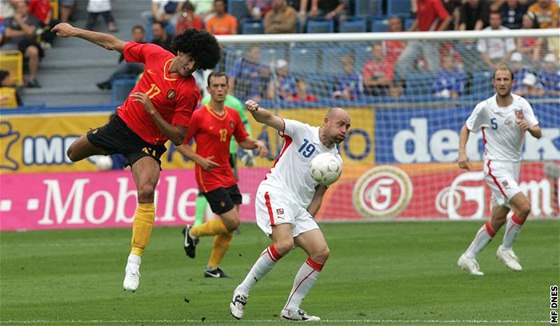 Jií tajner v utkání eských fotbalist s Belgií.