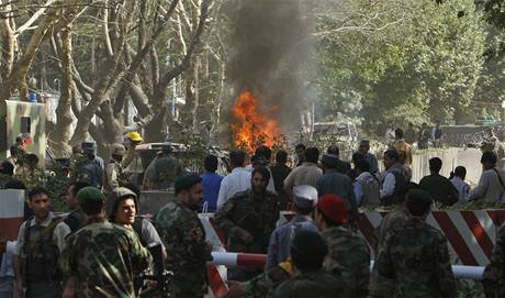 Ohe na mst vbuchu v centru Kbulu (15.8.2009)
