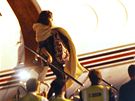 Zpvaka Madonna piletla do Prahy i se svojí rodinou. (12. srpna 2009)