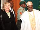 Hillary Clintonová s nigerijským prezidentem 