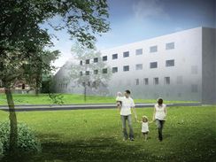 Nemocnice ve tvaru teplom�ru 