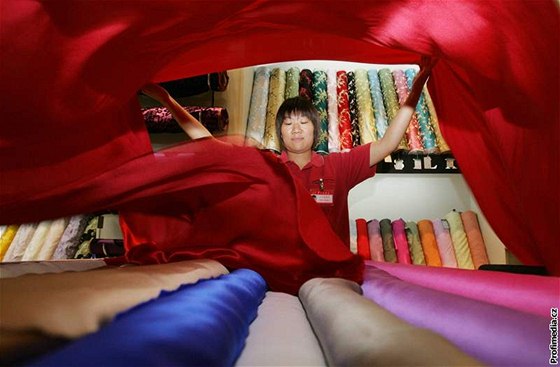 Textilka Veba slaví úspch hlavn díky výrob brokátu. Ilustraní foto